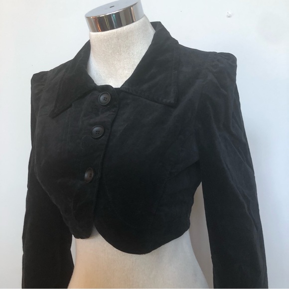 Zara Basic Cropped Bolero Blazer Y2K - Picture 4 of 5